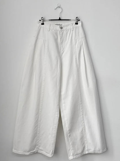 High Waist Wide Leg Denim Jeans Women Summer New Hong Kong Style Loose Lazy Big Bell Long Pants Commute Style Other Other