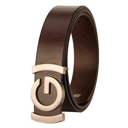 New Wide 34mm Male belt Famous Style Metal G Buckle Brand Women Belt Genuine Leather business Luxury Belts for Men Strap jeans