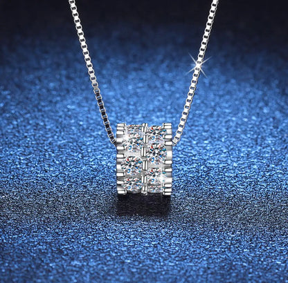 Moissanite Necklaces for Women 925 Sterling Silver Necklace with 1.6CT Diamond 18K Plated Pendant Dainty Jewelry Gift