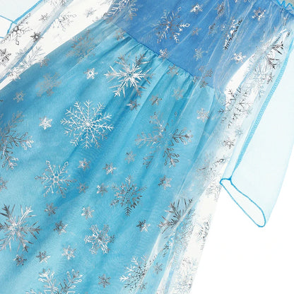 Girls Snow Queen Elsa Kids Costumes for Girl 2025 Carnival Party Prom Gown Robe-Playing Children Clothing Toddler Princess Dress