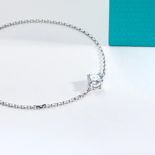 Bracelet Moissanite 1 carat en argent sterling 925, diamant de laboratoire 12,5x12,5 cm, bracelets ajustables pour femme, cadeau de bijoux