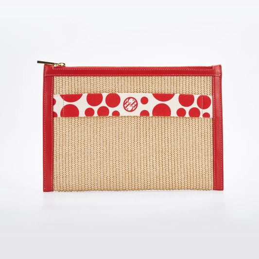 Handmade Woven Clutch Bag Ribbon Embellished Niche Style Clutch Bag