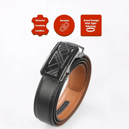Men's Genuine Cowhide Belt With Automatic Buckle