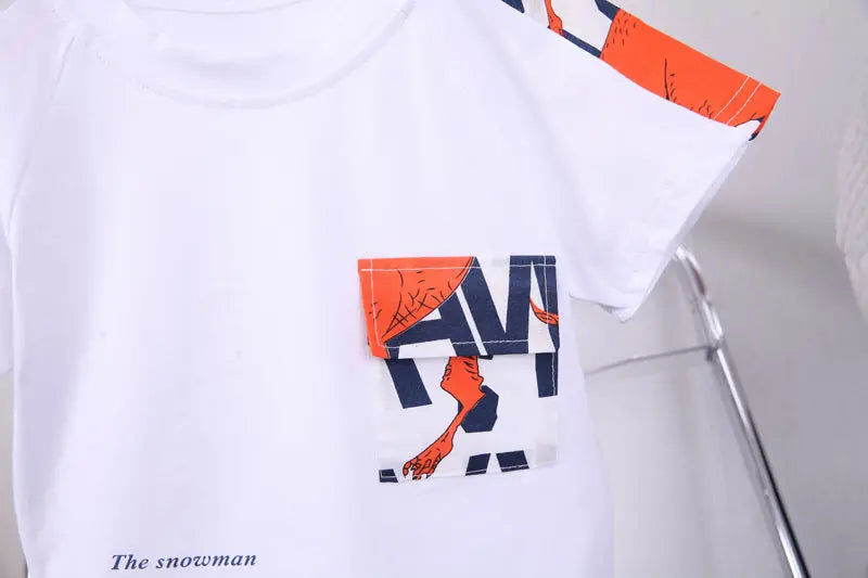 New Summer Baby Boy Kids Clothes Letters Children Clothing Suit Tops Short-sleeve T-shirt Pants 2pcs/set Sport Infant Clothing