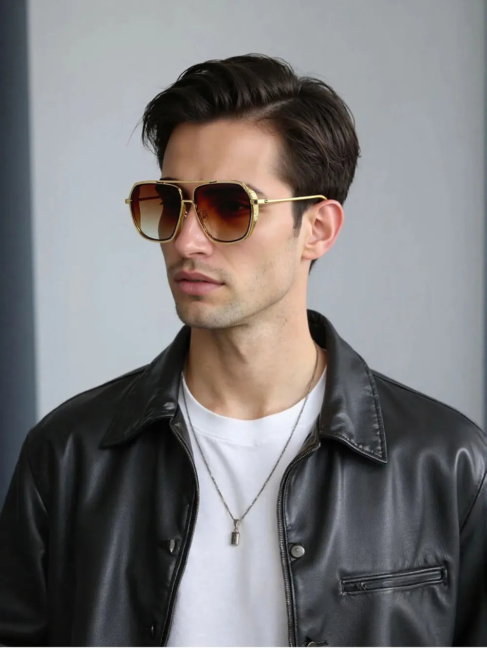 Fashion Sunglass Men Vintage Sunscreen Oversized Sunglasses Women Trendy Metal Glasses Gafas De Sol Hombre Lunette Soleil Femme
