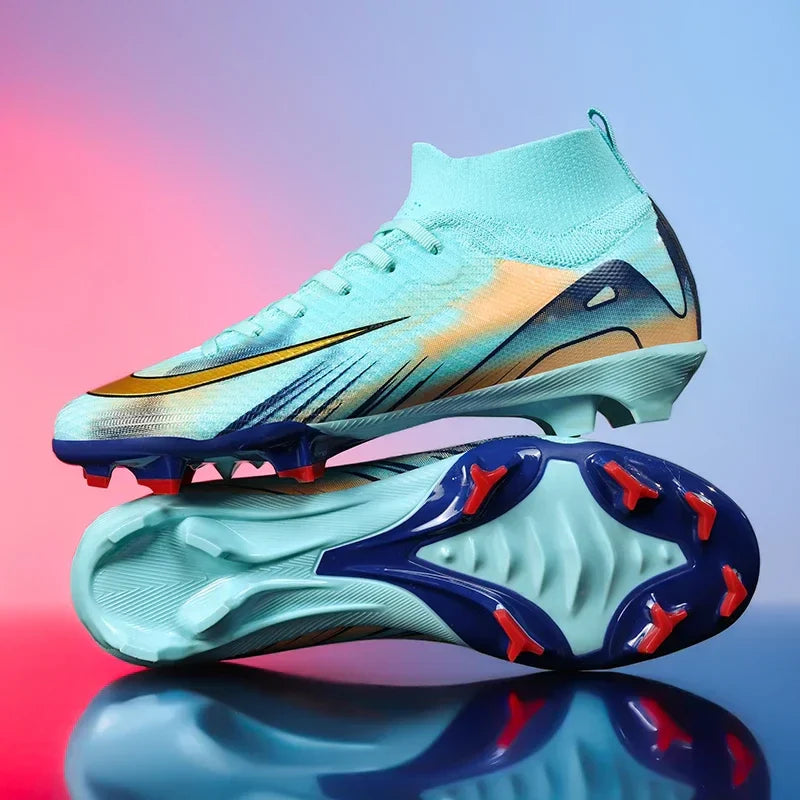 New Men Football Boots Training Shoes FG Ultralight Soccer Shoes Outdoor Drop Shipping Soccer Cleats Non-Slip Long Spikes