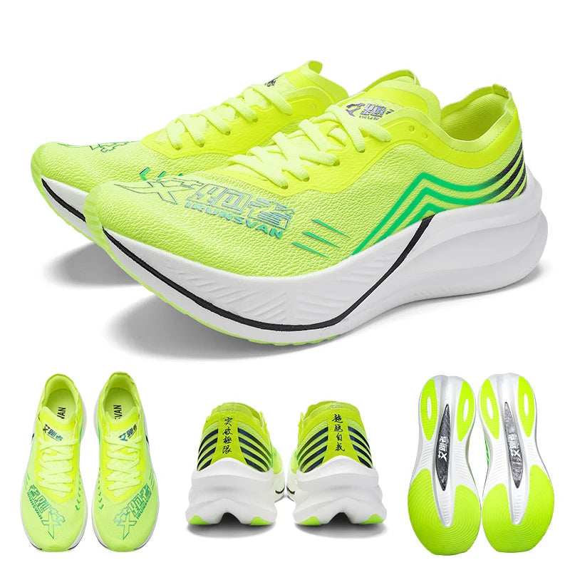 Professional Running Shoes Man Nylon Carbon Plate Athletic Training Sport Shoes Outdoor Non-slip Original Sneakers