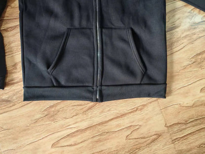 Men and women Balaclava Y2K Gothic Harajuku winter new item double hooded sweatshirt men's hooded mask zipper sportswear