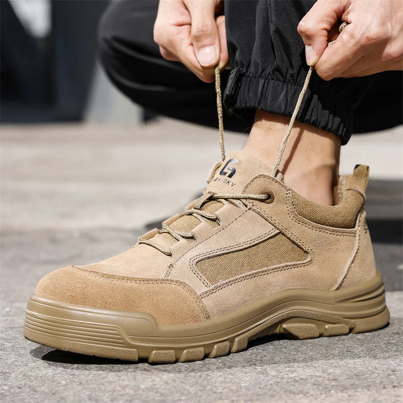 Fashion 2025 Plastic Toe Summer Breathable Labor Shoes Composite Toe Cap Indestructible Work Safety Boots Sneakers Male Footwear