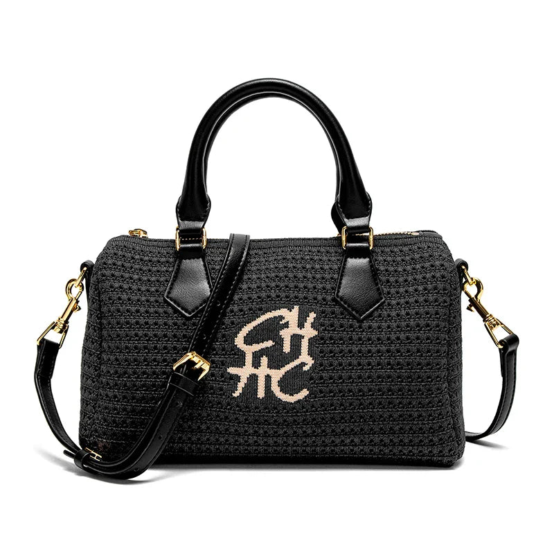 Women's Beach Bag 2026 New Simple Knitted Shoulder Bag for Vacation