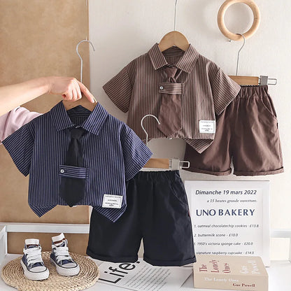 New Summer Baby Clothes Suit Children Boys Fashion Shirt Shorts 2Pcs/Sets Kids Outfits Toddler Casual Costume Infant Tracksuits
