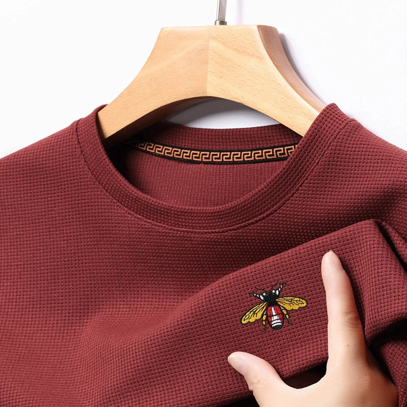 Men's New Embroidered Business Casual Short Sleeved Polo Shirt, Fashionable Short Sleeved Comfortable Breathable Top
