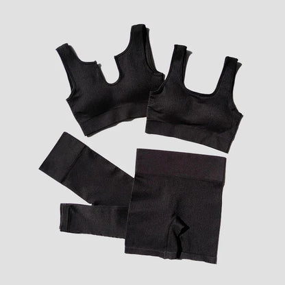 2/4/6PCS Seamless Women Yoga Set Workout Sportswear Fitness Bra Sport Pants Gym Clothing High Waist Leggings Shorts Sports Suits
