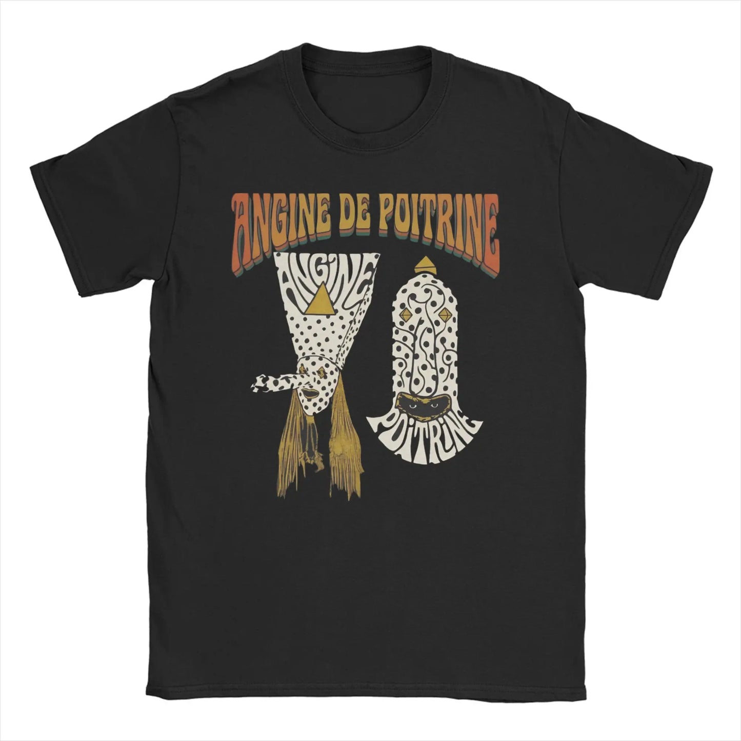 Printed Angine De Poitrine Rock Band T Shirt For Unisex  Cotton T-shirts Short Sleeve Clothes