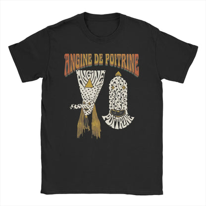 Printed Angine De Poitrine Rock Band T Shirt For Unisex  Cotton T-shirts Short Sleeve Clothes