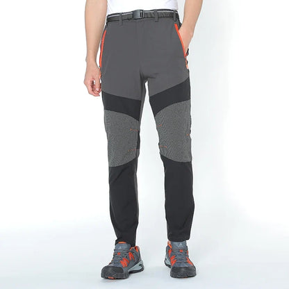 Men's Mountaineering Outdoor Pants with Four-Sided Elastic Quick Drying Pants, Light and Thin Summer Elastic Breathable Quick Dr