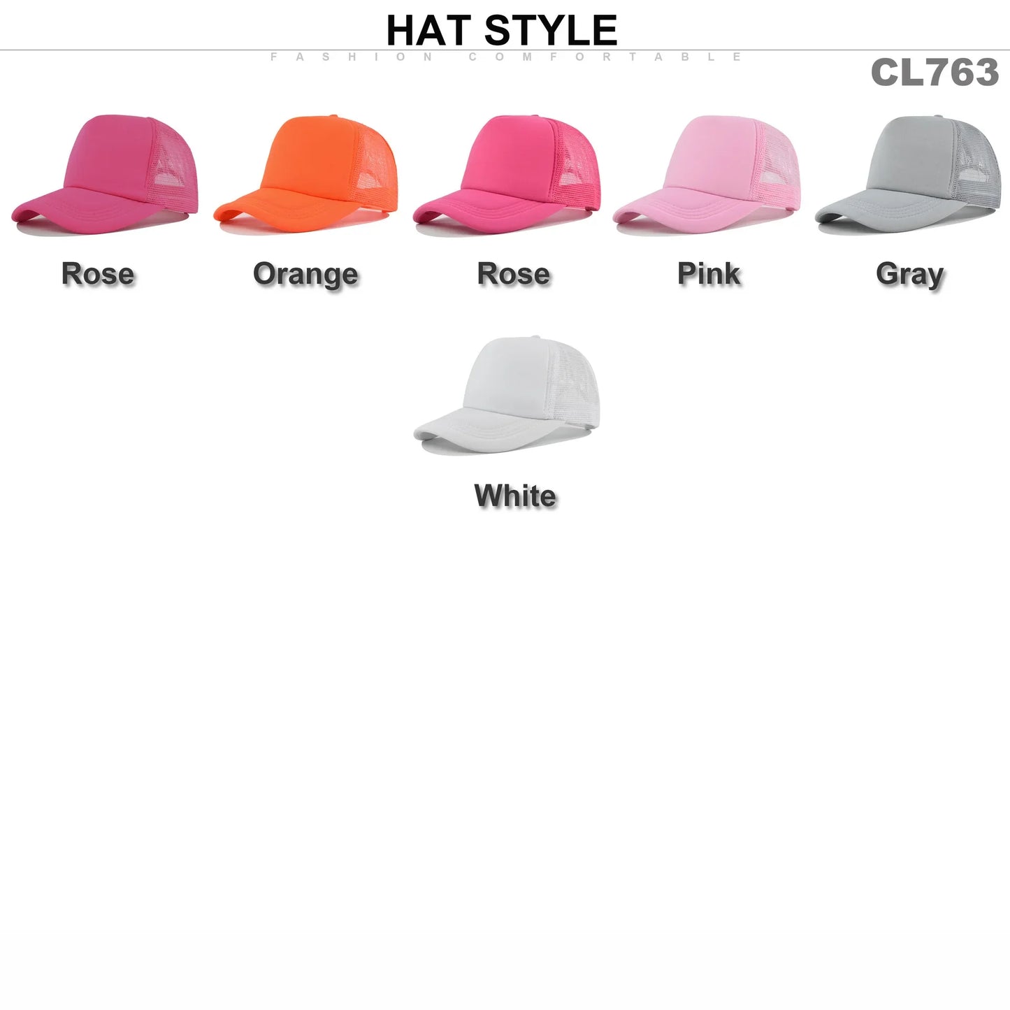 Fashion Unisex Plain Baseball Cap Adjustable Trucker Flat Visor Cap Snapback Mesh Curved Men Women Casual Sun Summer Hat