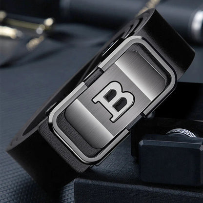 Top Quality Famous Brand Belt Men Genuine Luxury Leather Casual Belts for Men Strap Male Metal Automatic B Buckle Fashion Belt