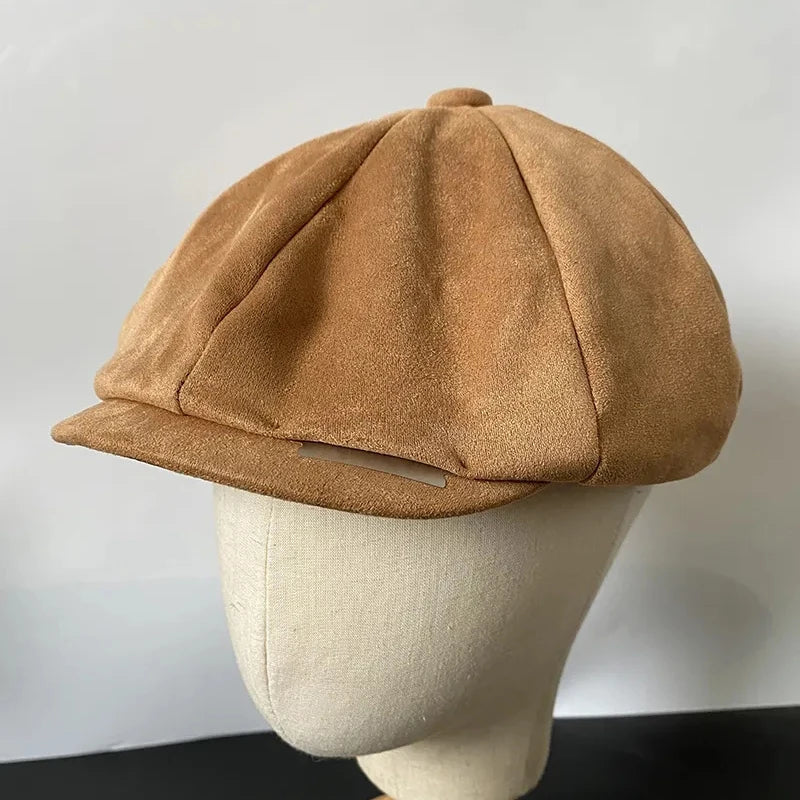 Newsboy Caps With Blade Fashion Men Wool Blend Flat Cap Peaky Hat Driving Hats Front Gatsby Cap for Male NC49