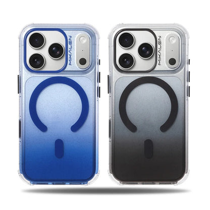 Bling Glitter Clear Gradient Color Magnetic Case For iPhone 17 17Pro 17Pro Max Original Touch Camera Button Cover for Magsafe