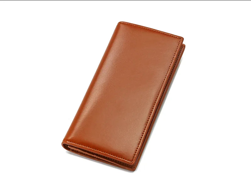 Japane Style Genuine Leather Long Men's Wallet Cowhide Multifunctional Women's Card Holder Clutch