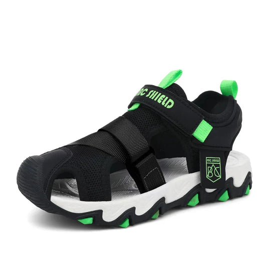 Knit Fabric Children Shoes Boy Sandals Rubber Sole Anti-slip Kids Beach Water Shoes Summer Casual Sports Sandals for Boy Sneaker