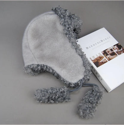 Real Fur Wool Hat Unisex New Winter Warm Bomber Russian Ushanka Hats With Ear Flaps Cow Leather Thick Snow Earflaps Baseball Cap