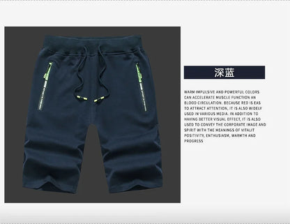 Men Summer Knit Cotton Knee Length Shorts Men Loose Sports Casual Pants Men Plus Size Breathable Lightweight Five Point Trousers