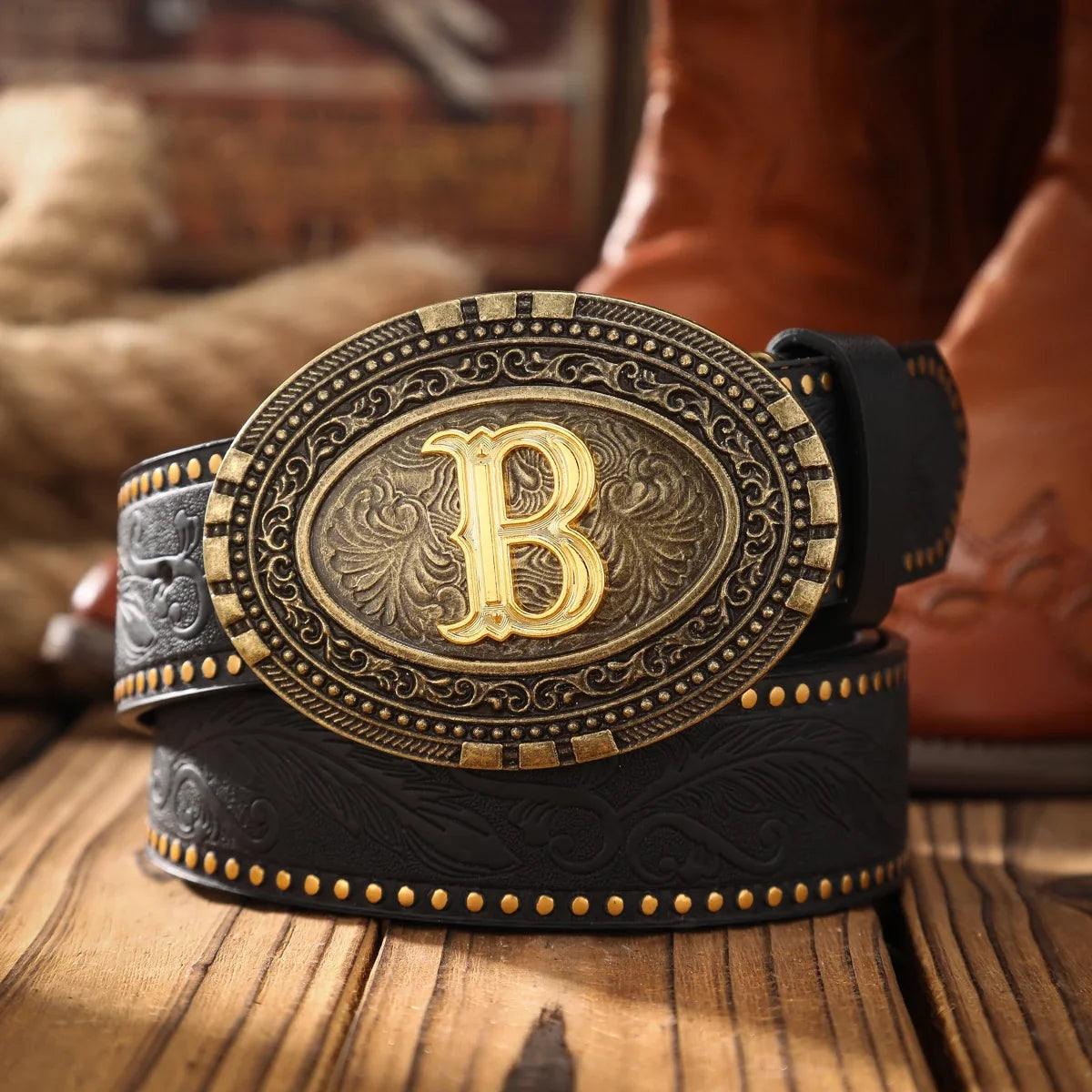 A Men's and Women's Casual Retro Belt Western Style! PU Leather Belt with Metal Buckle, Suitable for Daily Work Wear