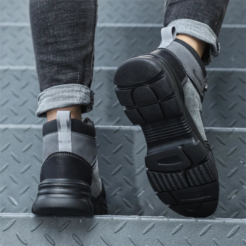 security boots for men work safety sneakers high quality Work shoes with steel toe anti slip anti puncture indestructible shoes