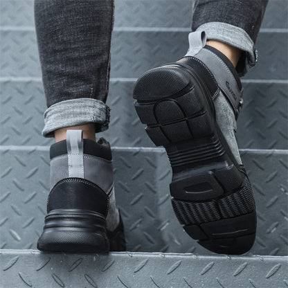 security boots for men work safety sneakers high quality Work shoes with steel toe anti slip anti puncture indestructible shoes