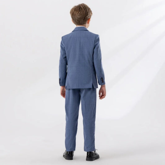 Hot Sale Spring Autumn Classic Plaid Child Suit Set For Birthday Party Formal Boys Slim Fit Dresswear Suits School Performance