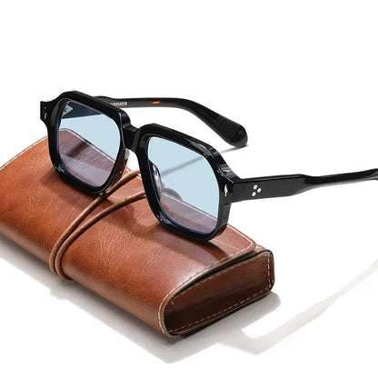 Fashion Top Quality Brand Men Sunglasses Retro Acetate Square Driving Overzie Outdoor Protection UV400 Luxury Women SUN GLASSES
