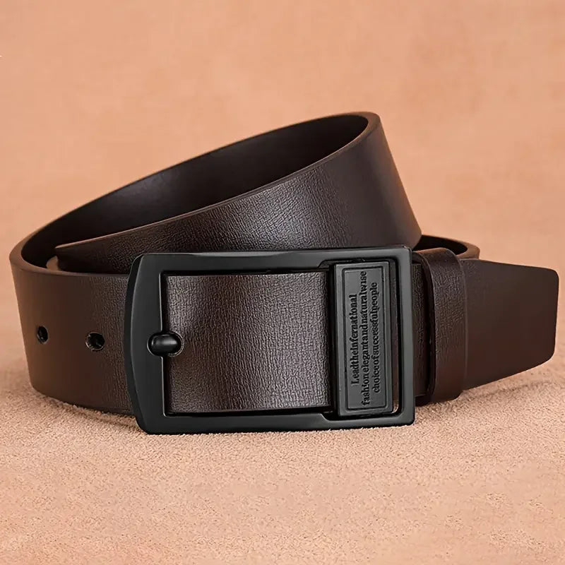 Leather Men's Belt Fashion Metal Alloy Pin Buckle Adult Luxury Brand Jeans Business Casual Waist Male Strap Brand