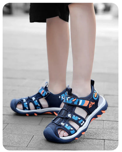 Summer Children Beach Water Sandals Brand Fashion Sneakers For Girls Boys Footwear Kids Non-slip Sandalias Leather Shoes