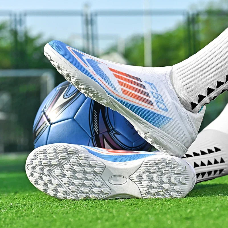 New Men Football Boots Outdoor Sport Training Soccer Shoes Match Boys Adult Cleats Breathable Non Slip Long Spikes Comfortable