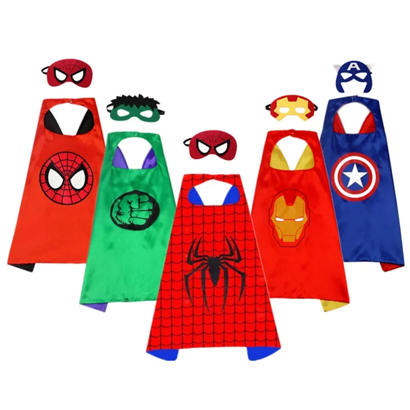 New Superhero Capes for Kids 3-10 Year Old Boy Gifts Boys Cartoon Dress Up Costumes Party Supplies Easter Gifts Cosplay Costumes