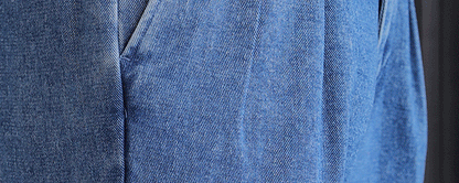 Italian Style Men's High Waist Business Neapolitan Jeans Draped Cuffed Straight Leg Western Pants Youth Trendy Wear Resistant