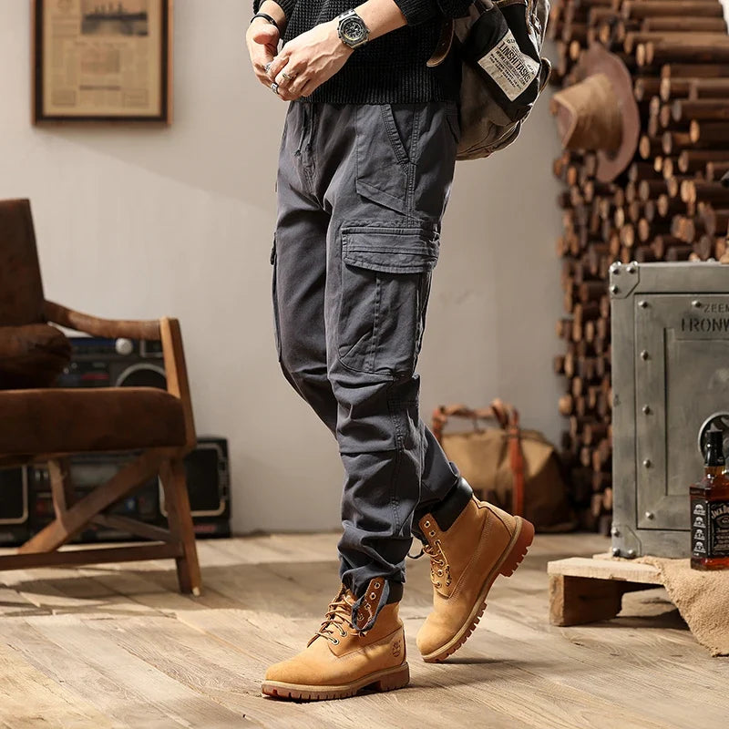 New Men Fashion Military Cargo Army Pants Slim Regualr Straight Fit Cotton Multi Color Camouflage Green Yellow Trousers BL7606