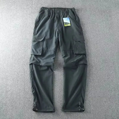 Men Quick-dry Outdoor Pants 2026 Spring Summer Thin Double-used Loose Pants Hiking Shorts Travel Climbing Fishing Trousers Women