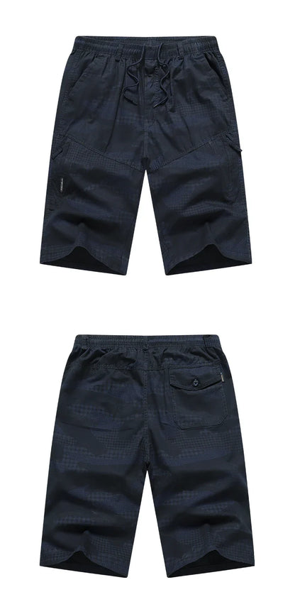 Classic Cargo Shorts Men Zipper Pocket Casual Knee Shorts Loose Straight Cotton Work Shorts Man Clothes