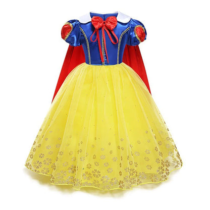 Girls Snow White Dress Kids Princess Dress Up Costumes Toddler Snow White And Huntsman Fancy Clothing Christmas Party Outfits
