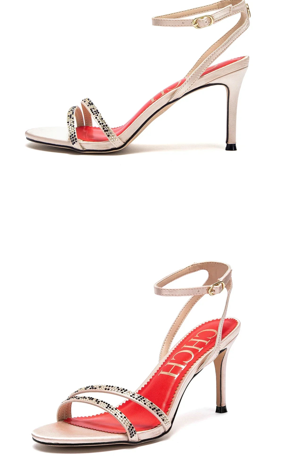 Women's High Heels Simple with Diamond Design Fine Workmanship Versatile Women's Sandals