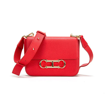 Women's Saddle Bag 2024 Autumn/Winter New Black Cow Leather Flip Small Square Bag Simple Commuter Diagonal Cross Bag