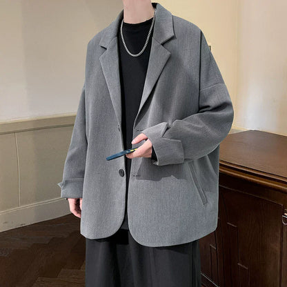 Spring Summer Men Formal Blazers Men Korean Fashion Loose Casual Dress Jacket Men Harajuku Social Suit Jacket Clothing