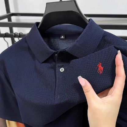 100% pure cotton fashionable personalized men's classic pony embroidered comfortable polo shirt summer new casual short sleeve