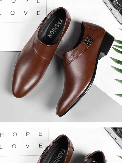 Leather Casual Pointed Toe Business Social Shoe for Men Elegant and Classic High Quality Fashion Dress Shoes Man Low Price Suit