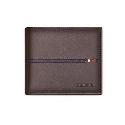 Protection Men Leather Wallet Business Small Cowhide Purse for Men Fashion Father Gifts