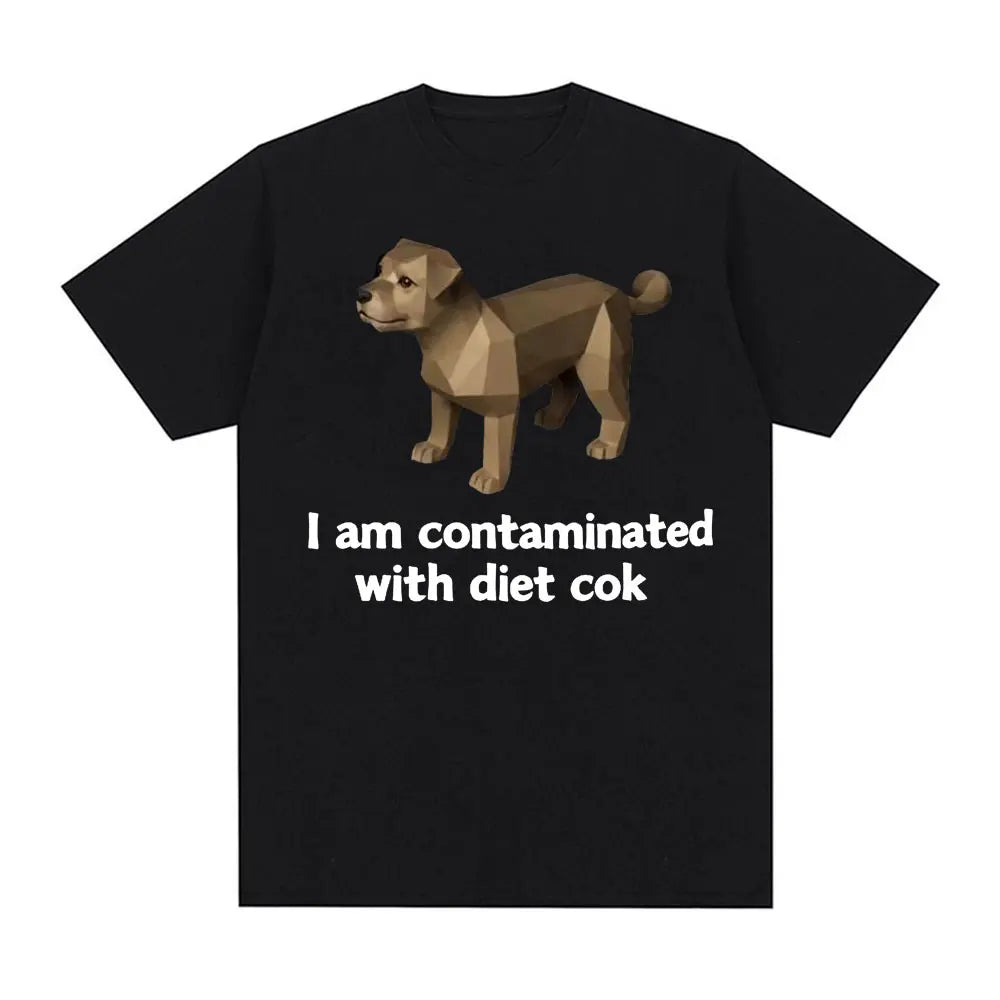 I Eat Cement Cursed Cat Funny Meme T Shirt for Men Women Fashion Casual Short Sleeve T Shirts Male Oversized Cotton T-shirt Tops