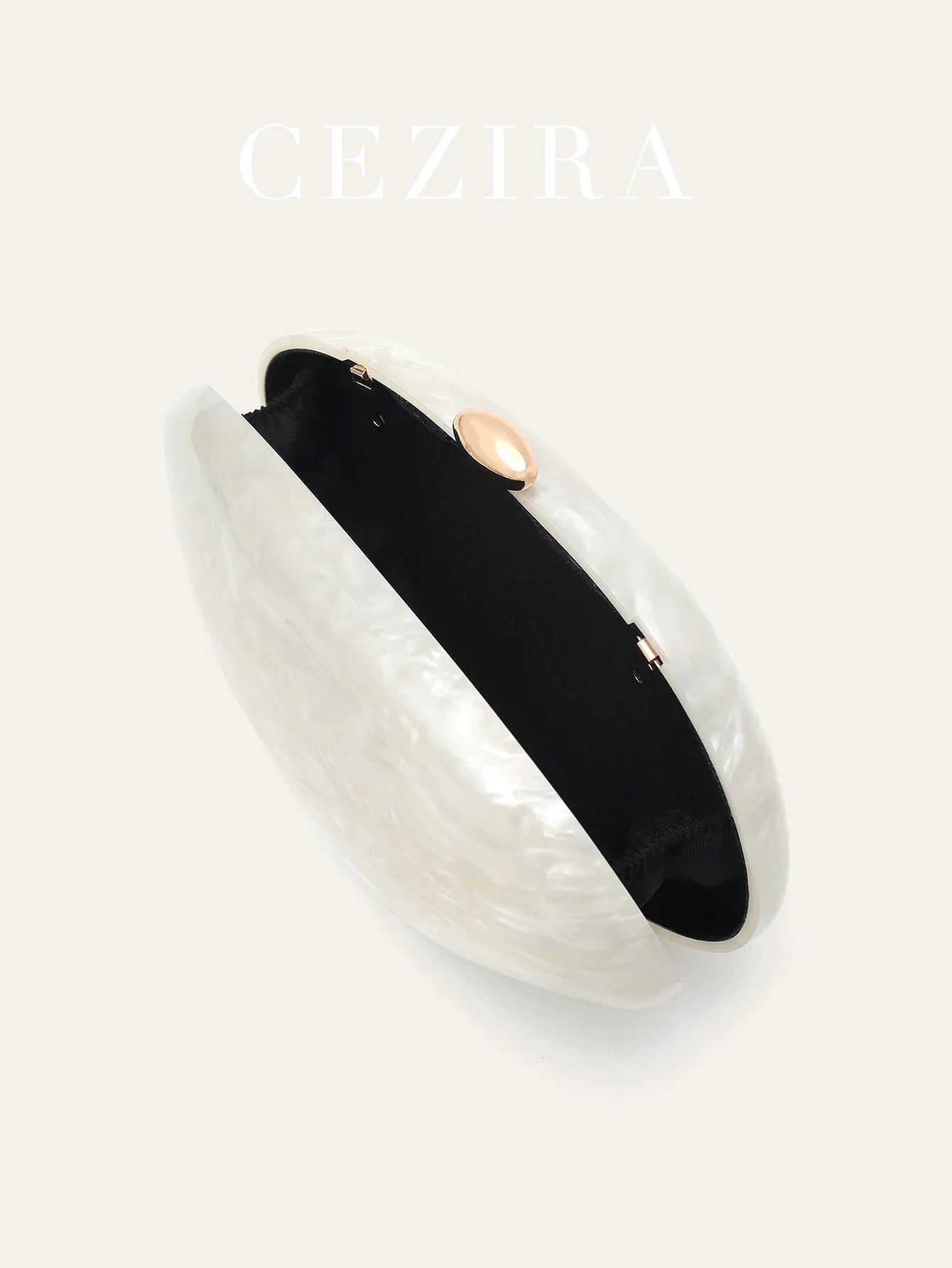 Fashion Women’s Glamorous Elegant Novelty Shell Shaped Clutch Solid Color Acrylic Long Chain Evening Bag Party Dinner Banquet